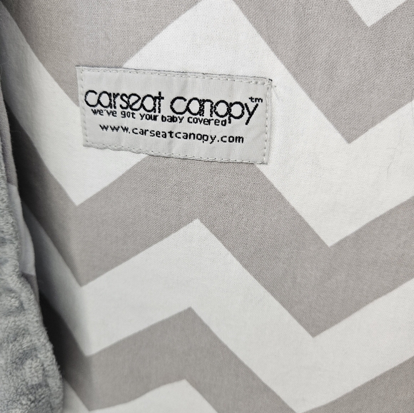 Car Seat Canopy neutral chevron grey - Picture 4 of 9